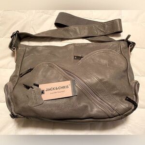 NWT Jack & Chris Women’s 100% Leather crossbody Bag satchel, vintage
